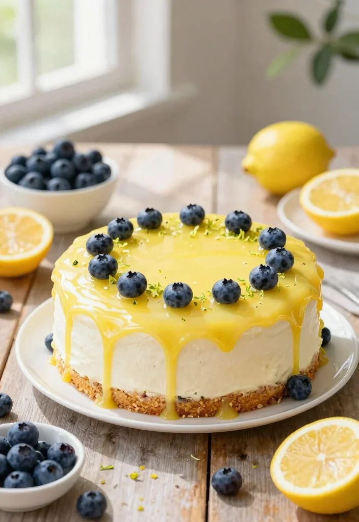 19 Anniversary Cakes Ideas That Feel Special And Sweet - 3. Lemon Blueberry Bliss 1