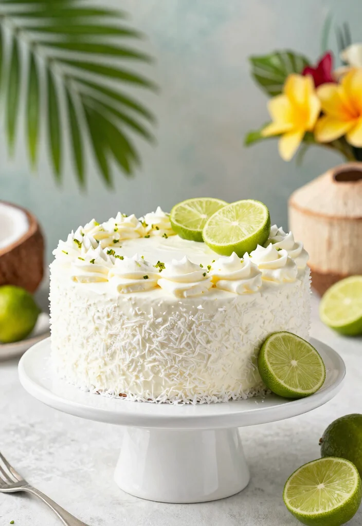 19 Anniversary Cakes Ideas That Feel Special And Sweet - 5. Coconut Lime Dream Cake 1