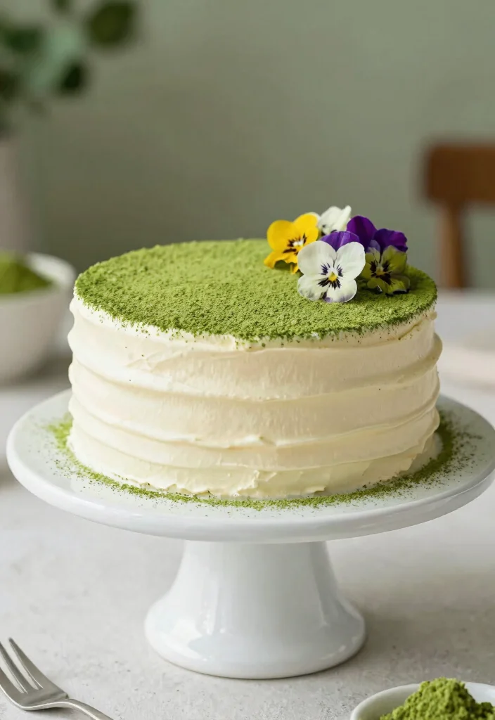 19 Anniversary Cakes Ideas That Feel Special And Sweet - 6. Matcha Green Tea Elegance 1