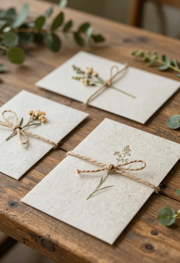 19 Anniversary Design Ideas That Feel Meaningful - 1. Recycled Paper Invitations 1