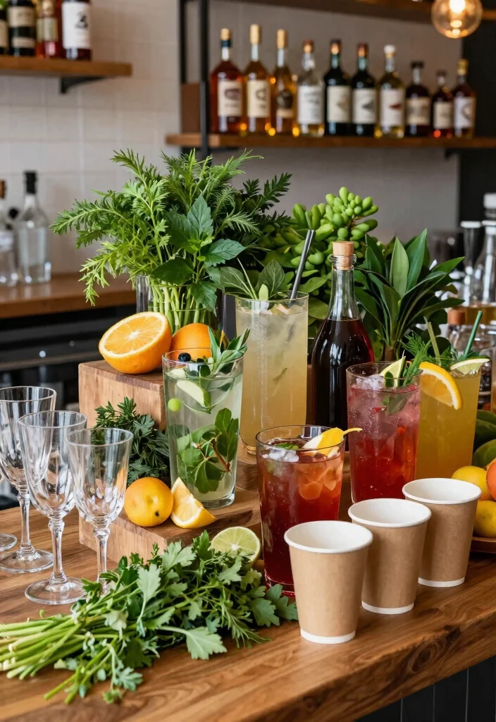 19 Anniversary Design Ideas That Feel Meaningful - 11. Sustainable Cocktail Bar 1