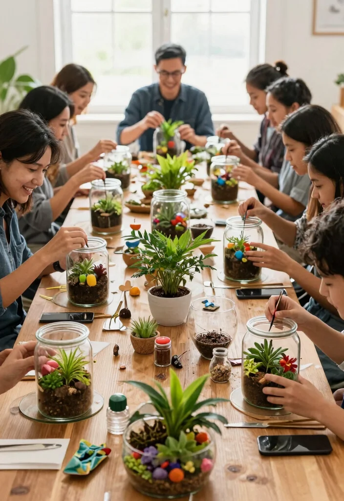 19 Anniversary Design Ideas That Feel Meaningful - 3. DIY Terrarium Workshop 1