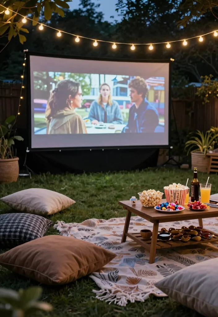 19 Anniversary Party Ideas That Feel Warm And Joyful - 7. Backyard Movie Night 1
