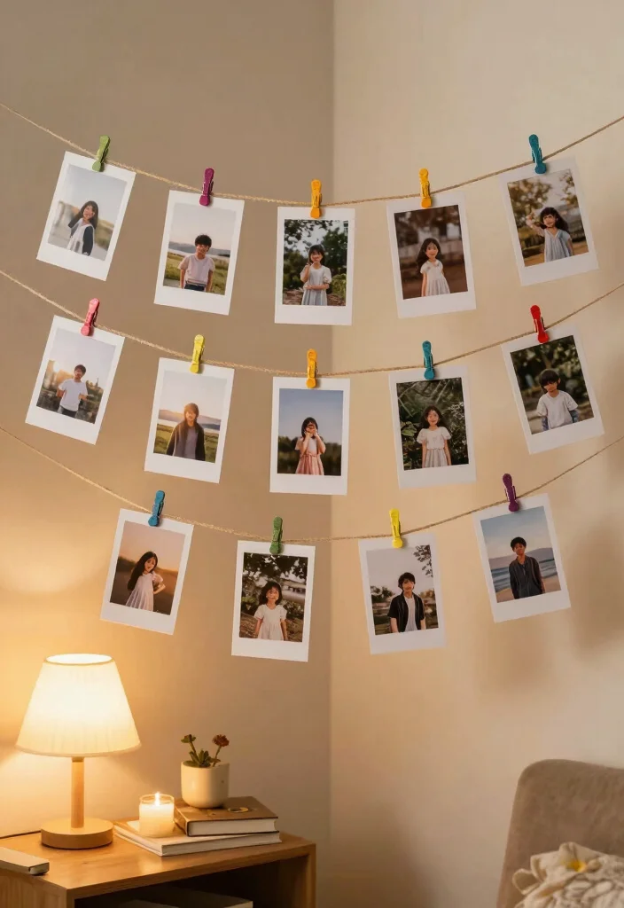 19 Anniversary Photo Frame Ideas That Preserve Love - 11. Cordless Clip Frames 1