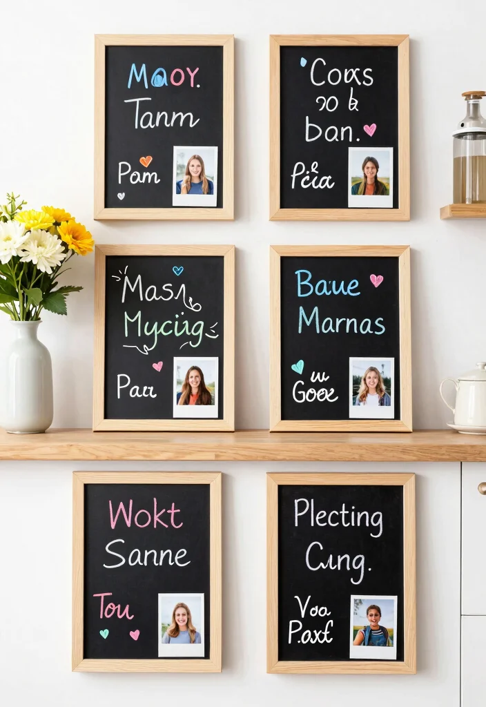 19 Anniversary Photo Frame Ideas That Preserve Love - 18. Chalkboard Frames for Custom Messages 1