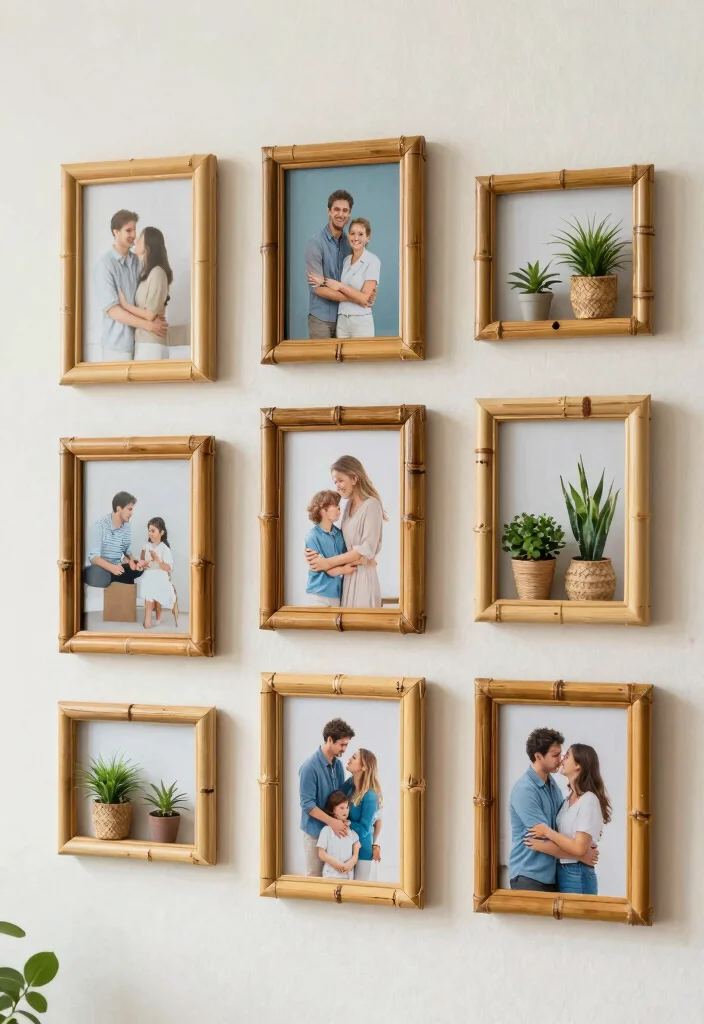 19 Anniversary Photo Frame Ideas That Preserve Love - 4. Eco-Friendly Bamboo Frames 1