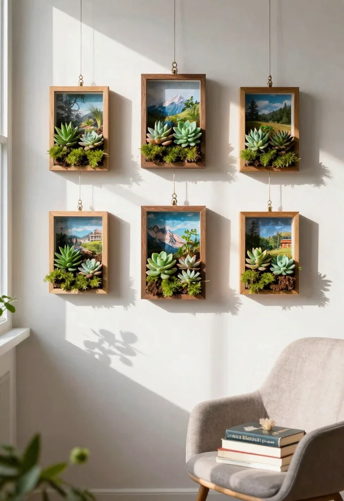 19 Anniversary Photo Frame Ideas That Preserve Love - 5. DIY Terrarium Frames 1