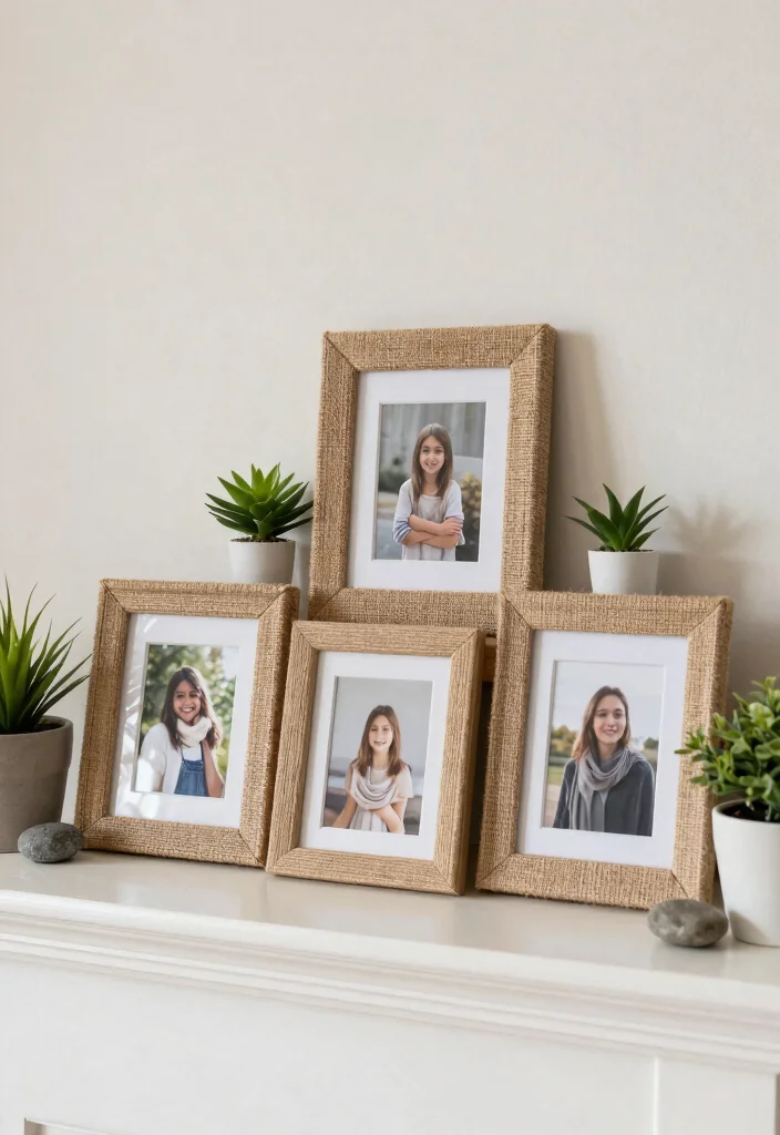 19 Anniversary Photo Frame Ideas That Preserve Love - 7. Natural Fiber Frames 1
