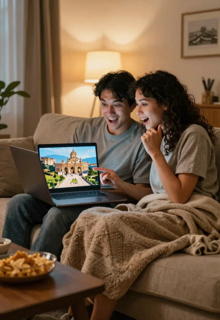 19 Anniversary Story Ideas To Capture Your Journey Together - 16. Virtual Adventure: Explore the World from Home 1