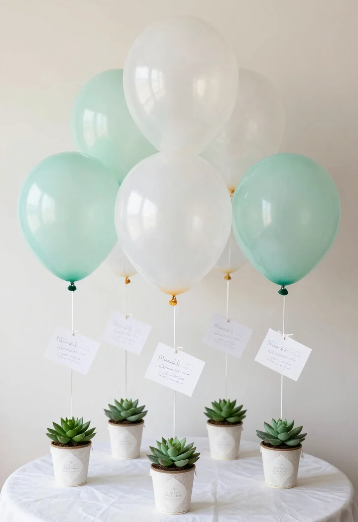 19 Bridal Shower Balloon Ideas That Brighten The Room - 15. Balloons for Favors and Keepsakes 1