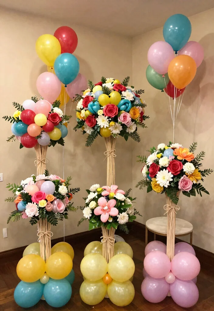 19 Bridal Shower Balloon Ideas That Brighten The Room - 4. Balloon Bouquets for a Festive Touch 1