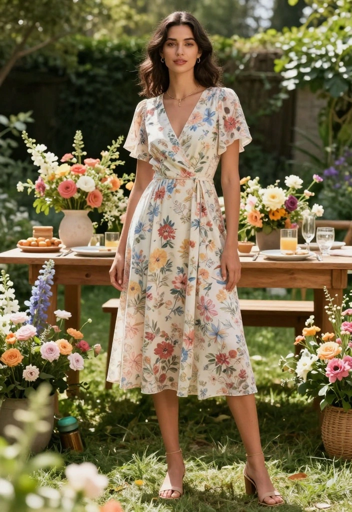 19 Bridal Shower Dress Ideas That Flatter Every Style - 1. Floral Midi Dress 1