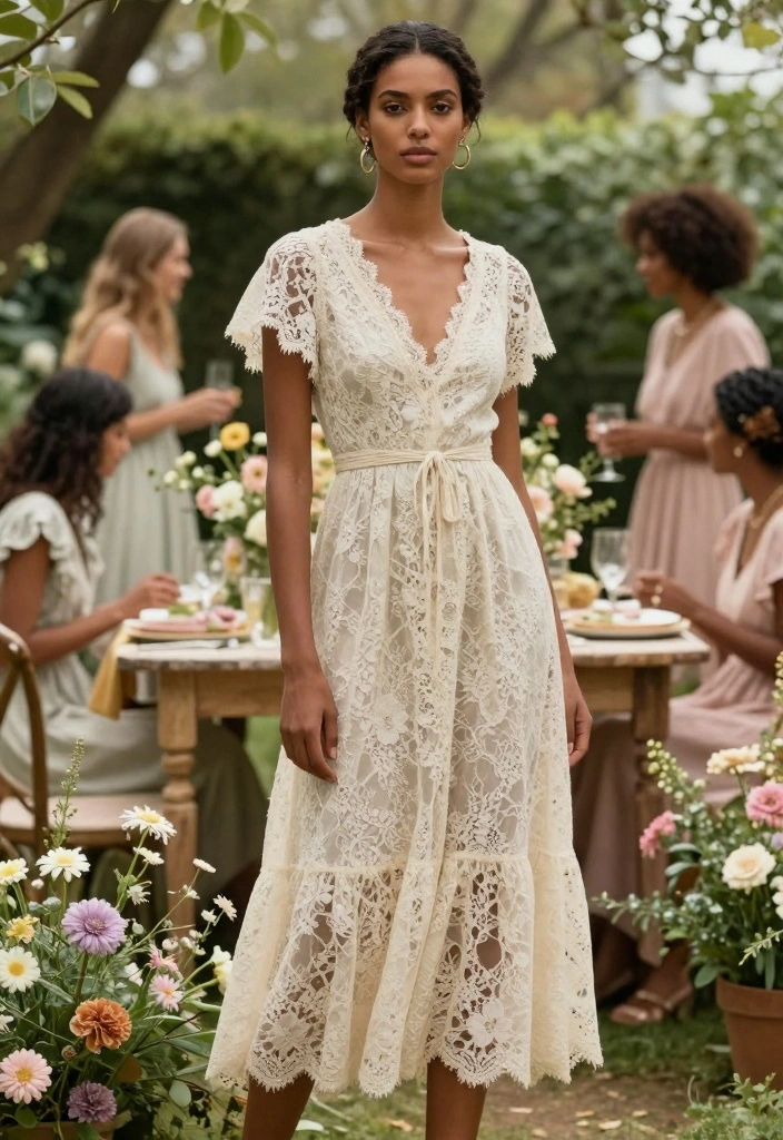 19 Bridal Shower Dress Ideas That Flatter Every Style - 3. Vintage Lace Dress 1