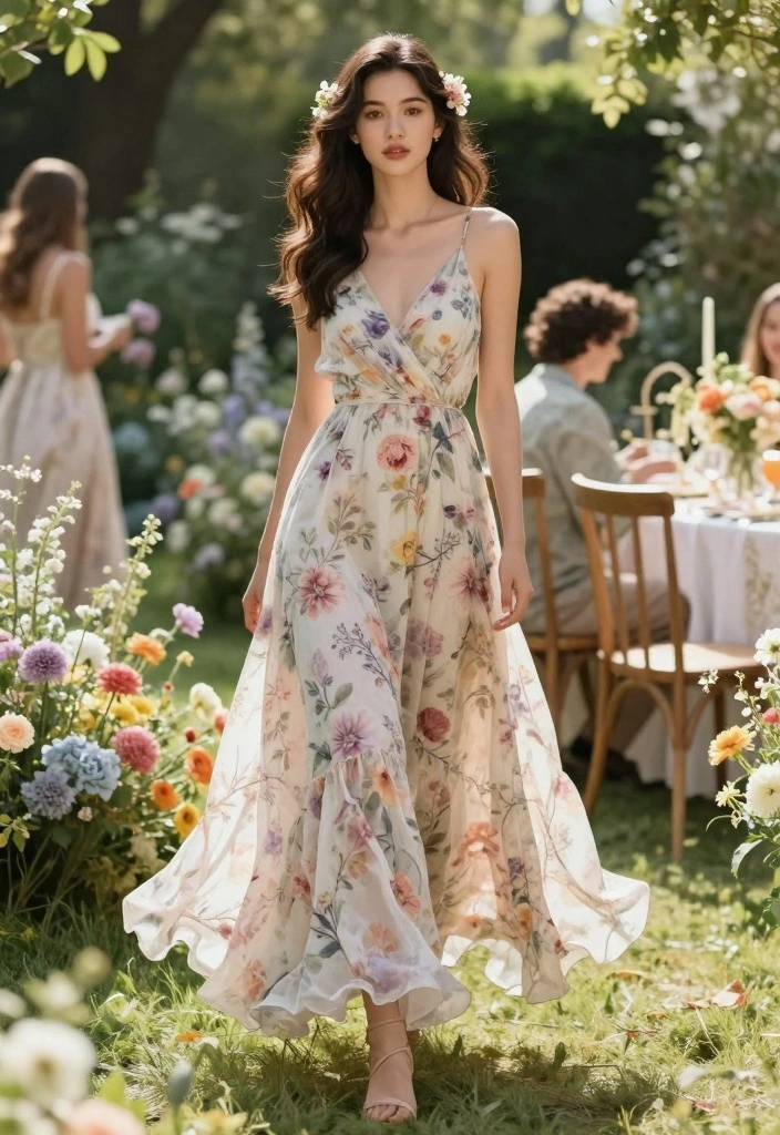 19 Bride Sister Outfit Ideas That Steal The Show - 1. Flowing Floral Maxi Dress 1