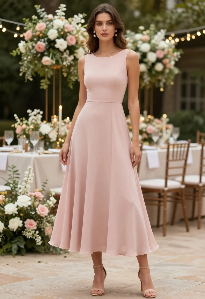 19 Bride Sister Outfit Ideas That Steal The Show - 3. Elegant Midi Dress 1