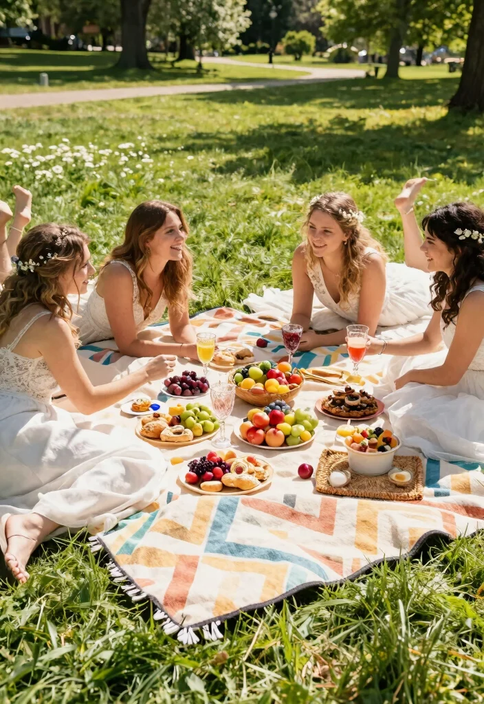 19 Bridesmaid Photoshoot Ideas That Capture Friendship - 1. Cozy Picnic Vibes 1