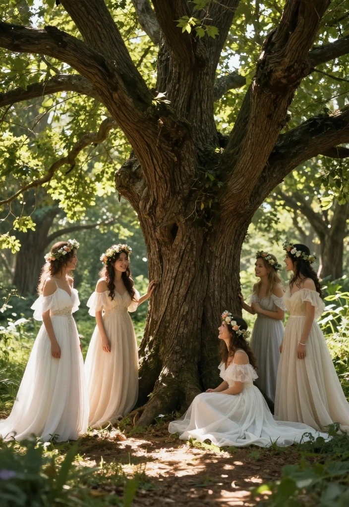 19 Bridesmaid Photoshoot Ideas That Capture Friendship - 8. Whimsical Fairy Tale Theme 1