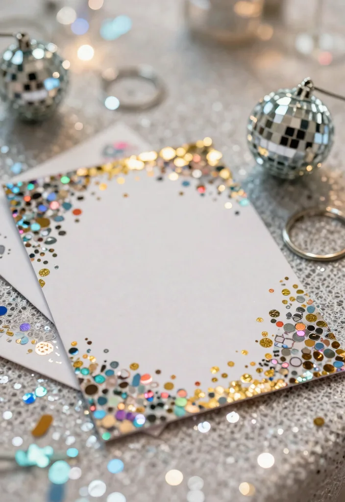 19 Disco Bridal Shower Ideas That Bring The Sparkle - 1. Sparkling Invitations 1
