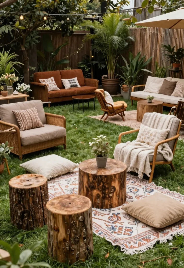 19 Enchanted Forest Bridal Shower Ideas That Feel Magical - 12. Rustic Seating Areas 1