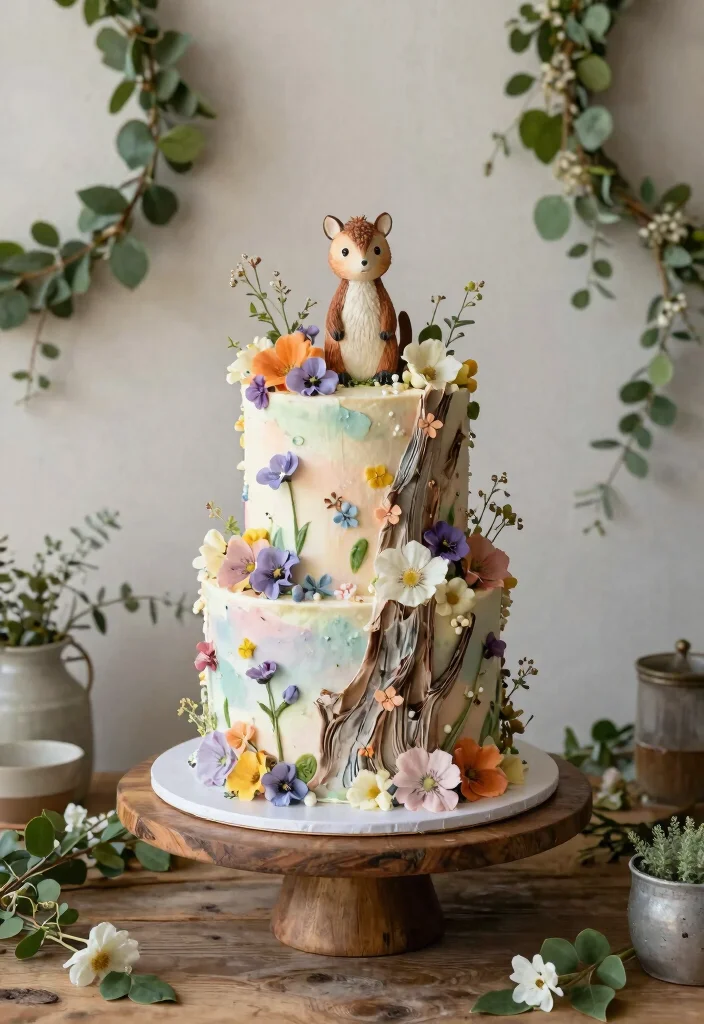 19 Enchanted Forest Bridal Shower Ideas That Feel Magical - 6. Whimsical Cake Designs 1