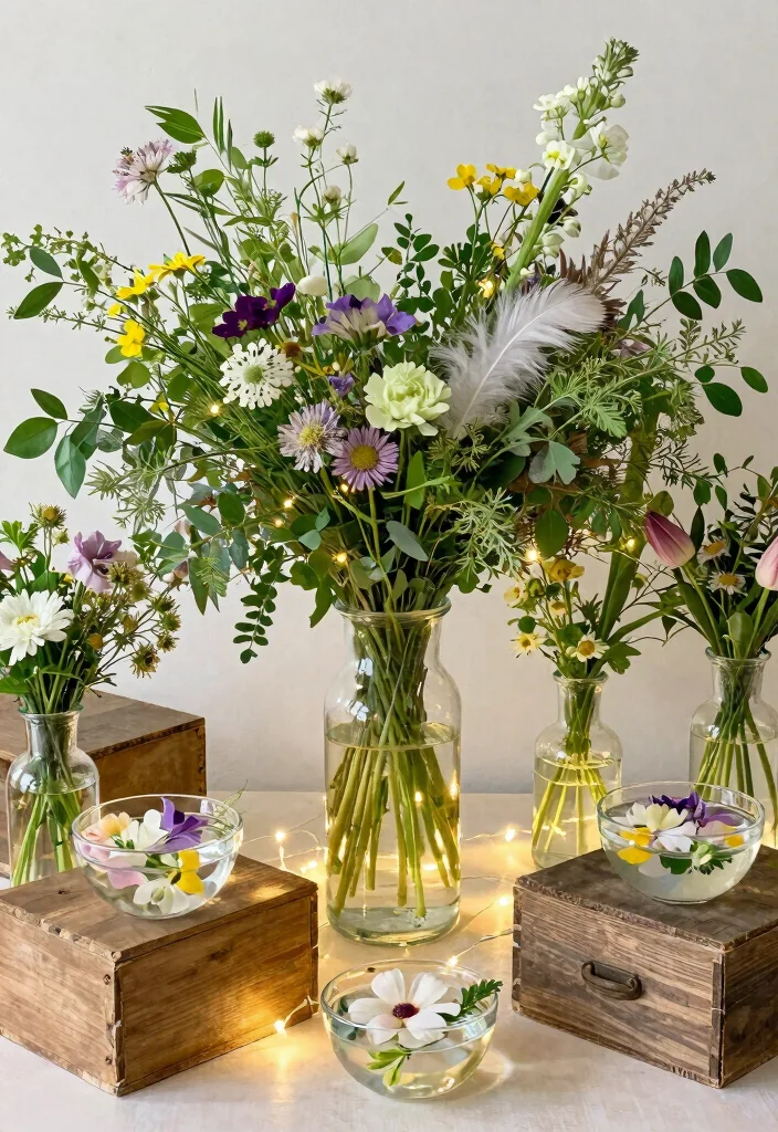 19 Enchanted Forest Bridal Shower Ideas That Feel Magical - 9. Ethereal Floral Arrangements 1