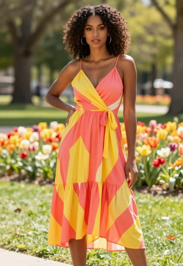 19 Engagement Outfit Ideas That Photograph Beautifully - 16. Brightly Colored Summer Dress 1