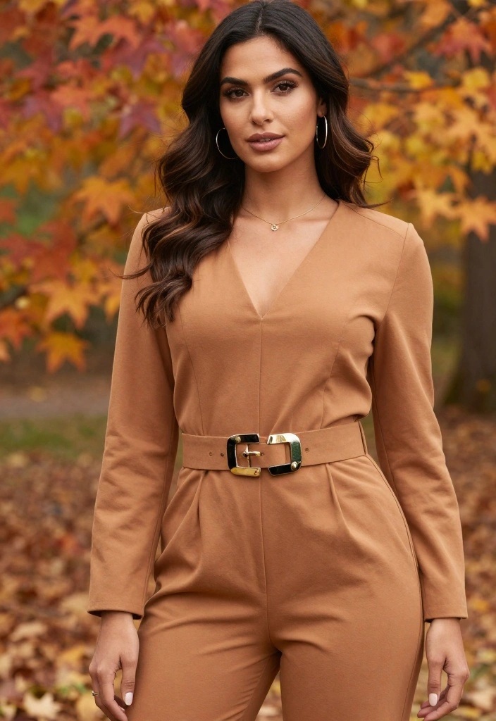 19 Engagement Outfit Ideas That Photograph Beautifully - 4. Earthy Toned Jumpsuit 1