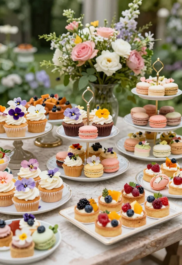 19 Garden Tea Party Bridal Shower Ideas That Feel Whimsical - 9. Sweet Treats and Desserts 1
