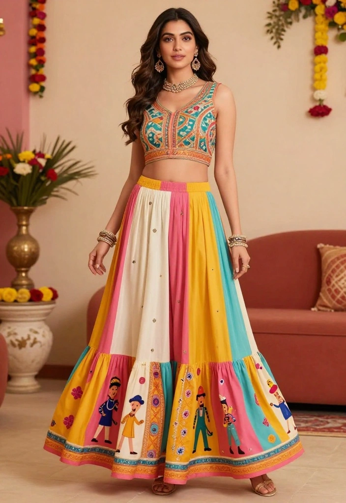 19 Mehndi Outfit Ideas That Steal the Show - 19. Fun Print Palazzo Set 1