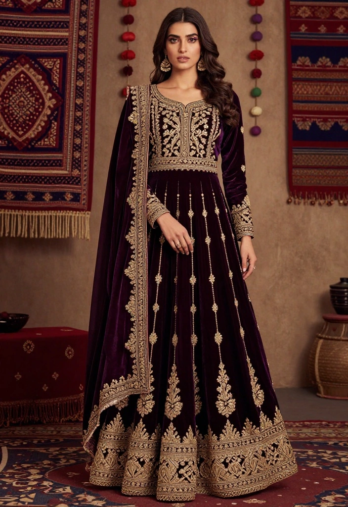 19 Mehndi Outfit Ideas That Steal the Show - 3. Traditional Anarkali Dress 1