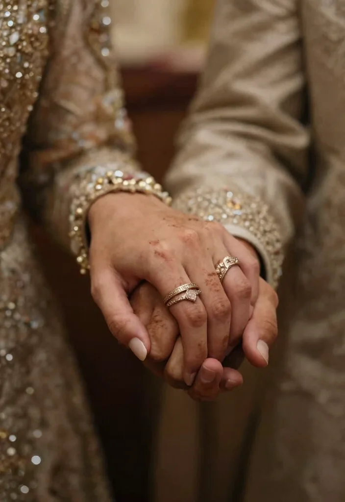 19 Nikkah Photoshoot Ideas That Capture Spiritual Beauty - 16. Symbolic Gestures 1