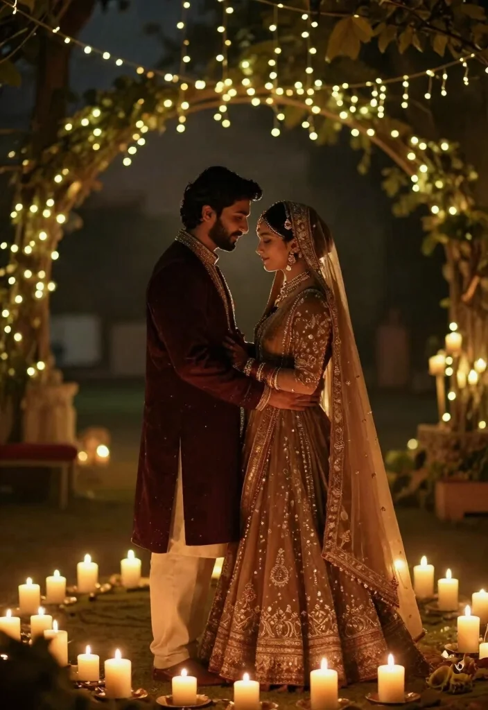 19 Nikkah Photoshoot Ideas That Capture Spiritual Beauty - 7. Play with Lighting 1