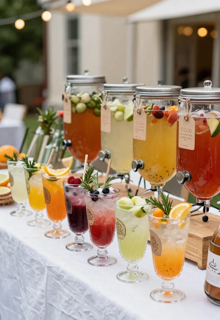 19 One Year Anniversary Decorations Ideas That Spark Joy - 12. Eco-Friendly Drinks Station 1