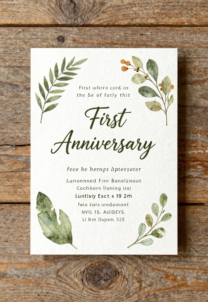 19 One Year Anniversary Decorations Ideas That Spark Joy - 17. Eco-Conscious Invitations 1