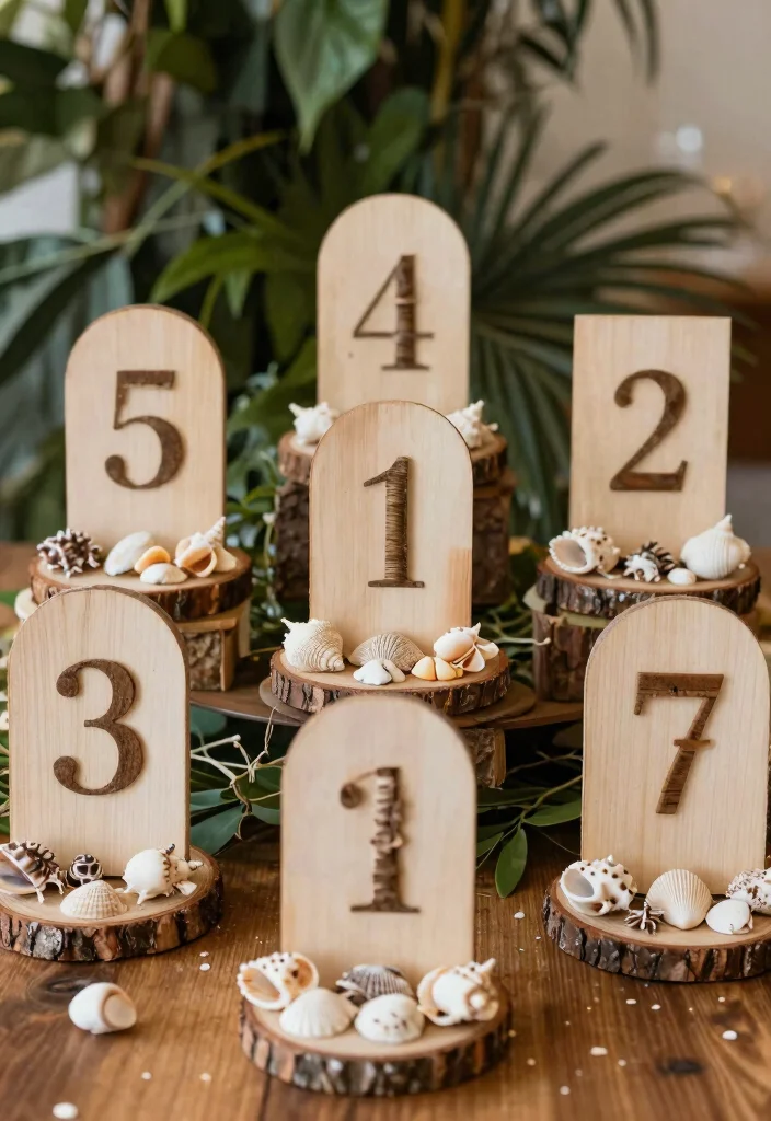 19 One Year Anniversary Decorations Ideas That Spark Joy - 18. Creative Table Number Displays 1