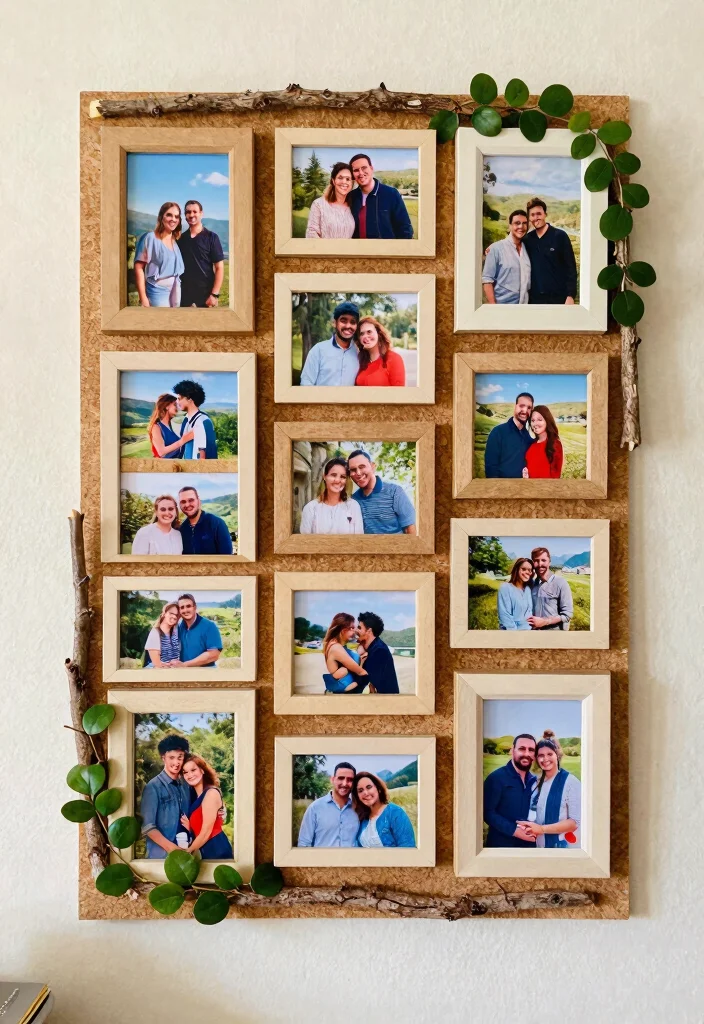 19 One Year Anniversary Decorations Ideas That Spark Joy - 3. Handcrafted Photo Wall 1