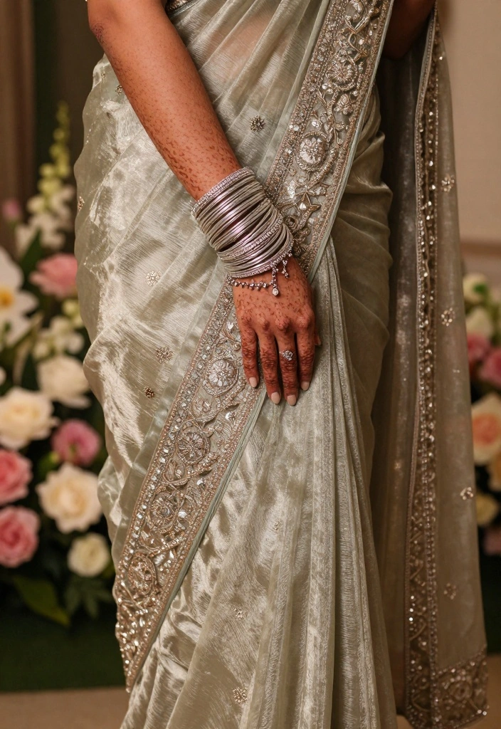 19 Photoshoot Ideas In Saree That Look Stunning - 4. The Close-Up Detail Shot 1