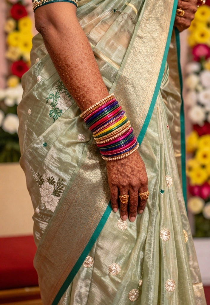 19 Photoshoot Ideas In Saree That Look Stunning - 8. Layering with Accessories 1