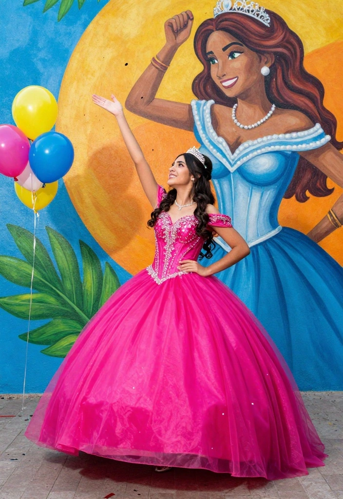 19 Quince Photoshoot Ideas That Feel Fun and Regal - 14. Creative Color Pop 1