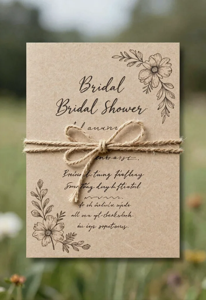 19 Rustic Bridal Shower Ideas Full Of Charm - 11. Creative Invitation Designs 1