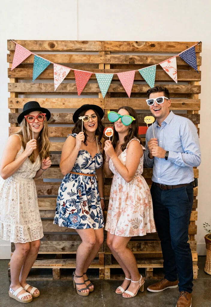 19 Rustic Bridal Shower Ideas Full Of Charm - 6. Rustic Photo Booth 1