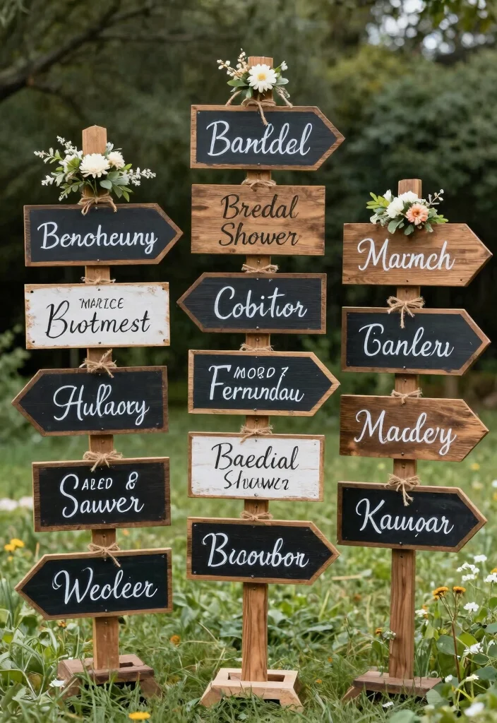 19 Rustic Bridal Shower Ideas Full Of Charm - 9. Rustic Signage 1