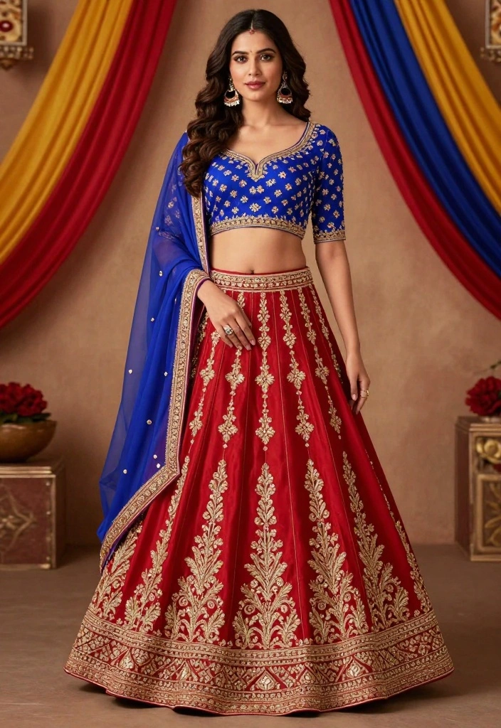 19 Sangeet Outfit Ideas That Shine On The Dance Floor - 1. Classic Lehenga with a Twist 1