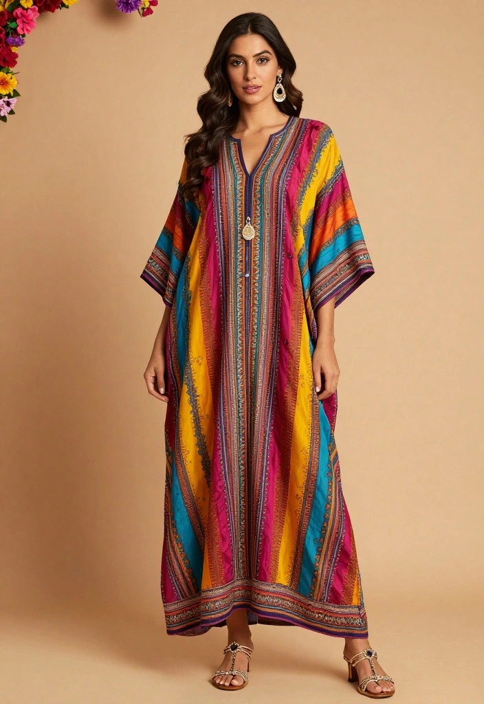 19 Sangeet Outfit Ideas That Shine On The Dance Floor - 11. Vibrant Kaftan Style 1