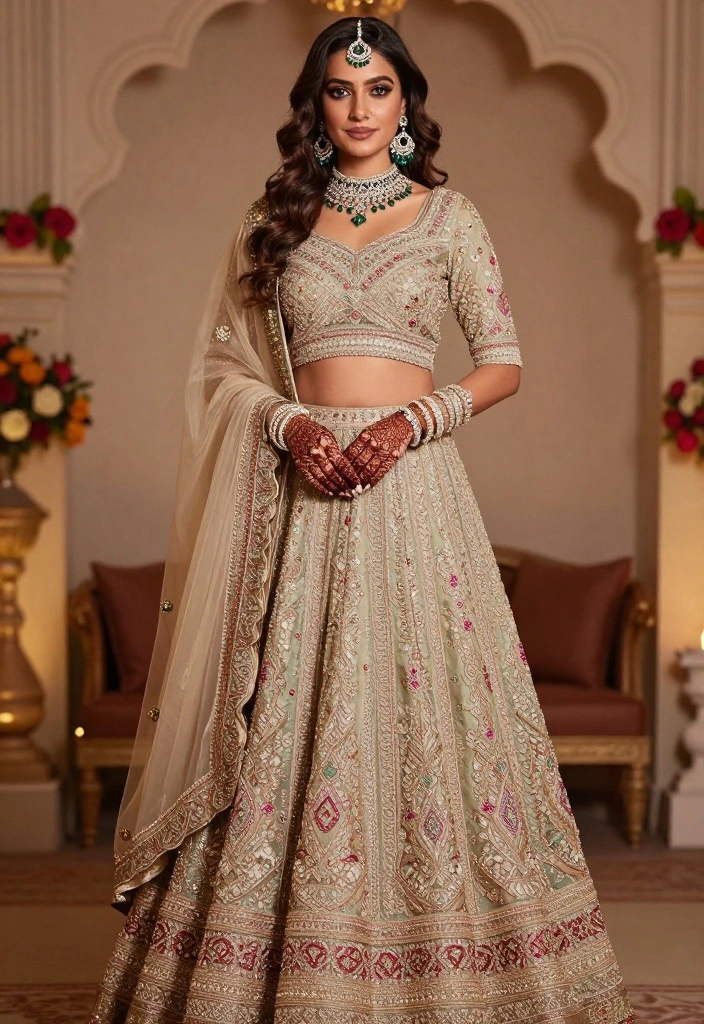 19 Sangeet Outfit Ideas That Shine On The Dance Floor - 19. Dazzling Ethnic Ensemble 1