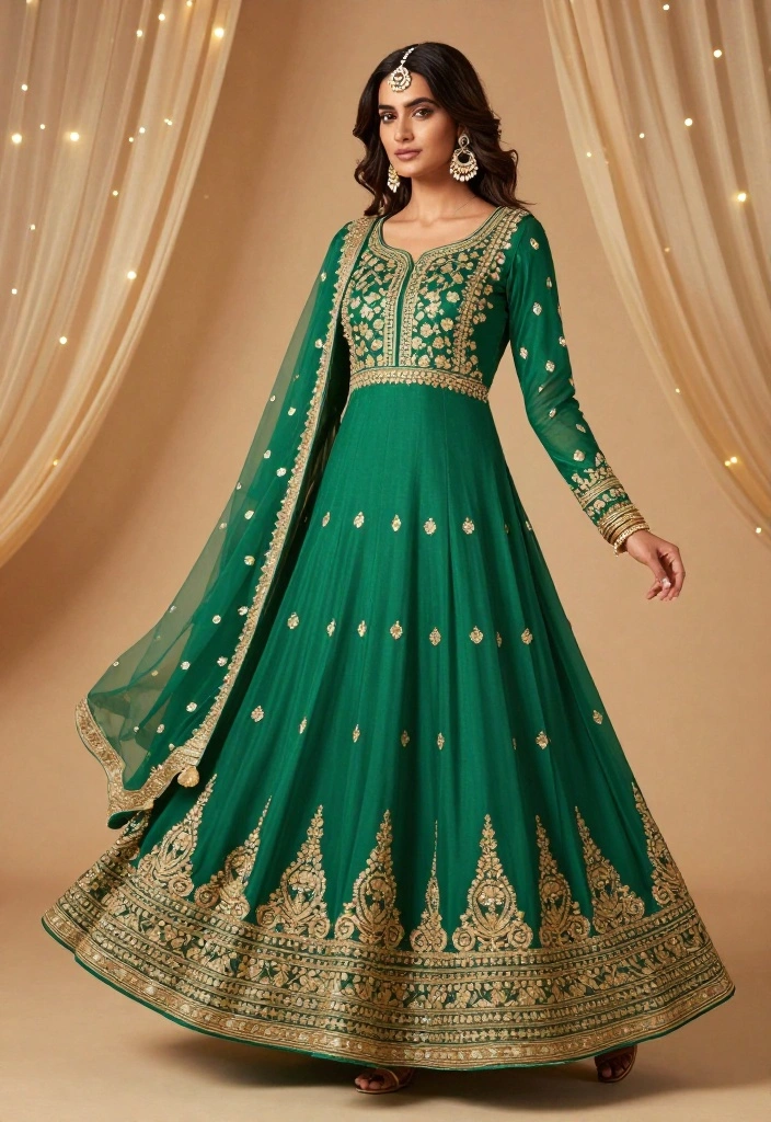 19 Sangeet Outfit Ideas That Shine On The Dance Floor - 3. Floor-Length Anarkali 1