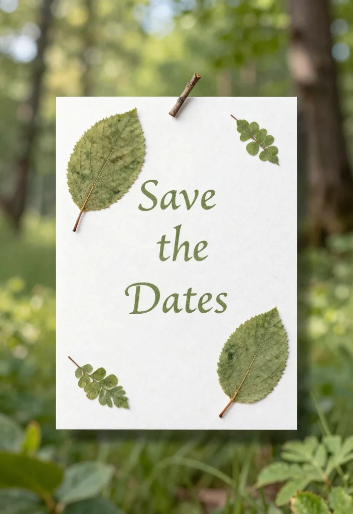 19 Save The Date Ideas That Feel Creative and Personal - 10. Nature-Inspired Save the Dates 1
