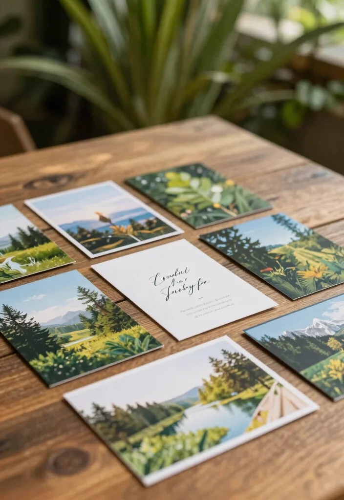 19 Save The Date Ideas That Feel Creative and Personal - 2. Eco-Friendly Postcards 1