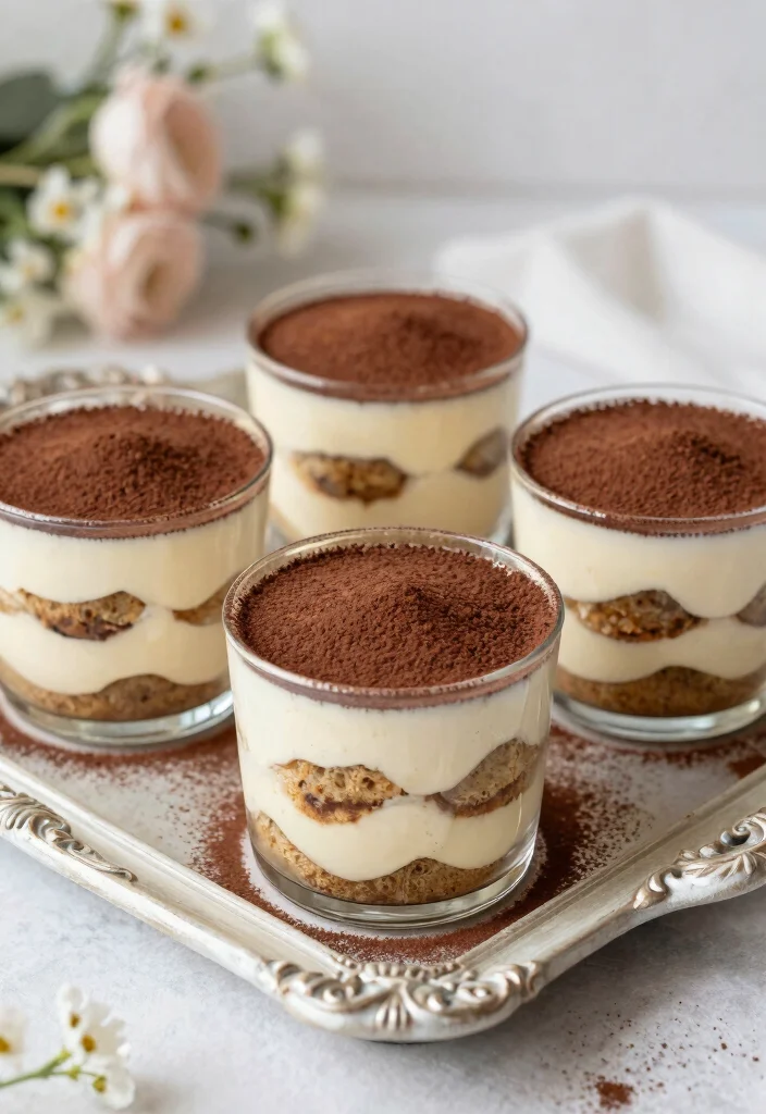 19 Wedding Dessert Table Ideas That Sweeten the Celebration - 14. Vegan Tiramisu Cups 1