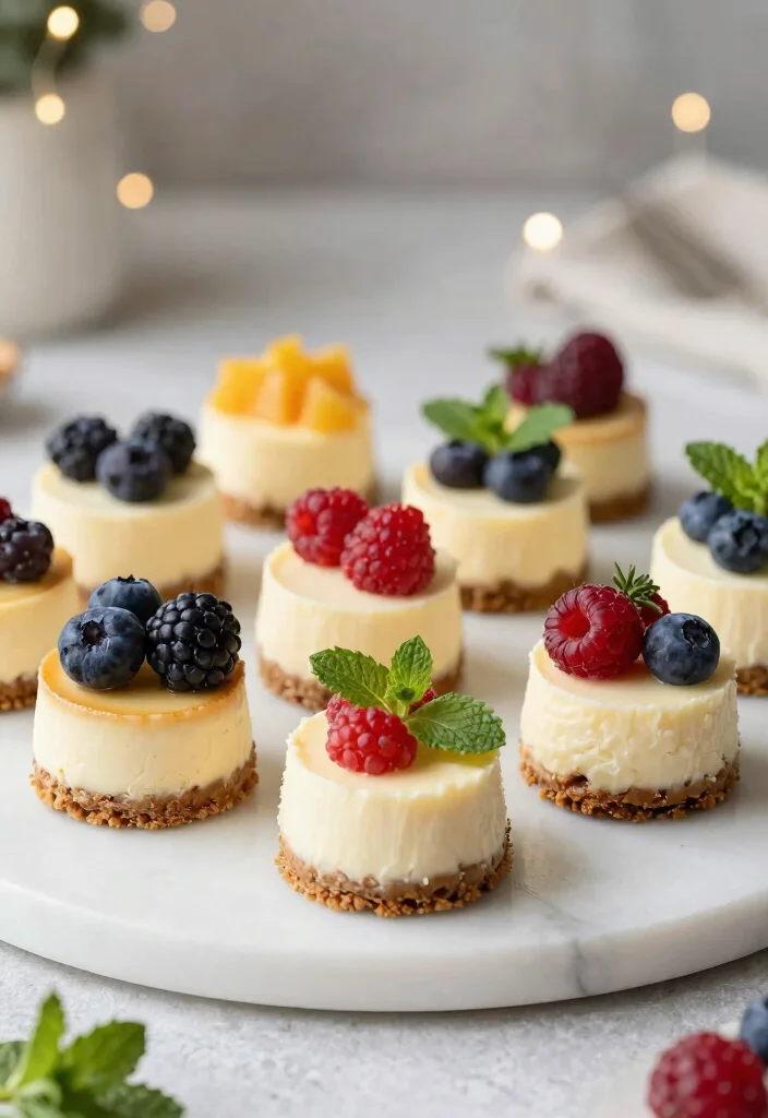 19 Wedding Dessert Table Ideas That Sweeten the Celebration - 3. Vegan Cheesecake Bites 1